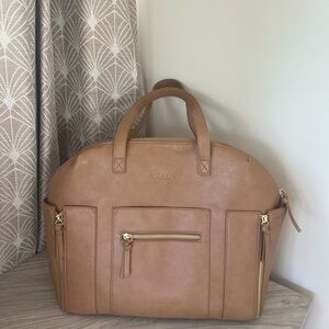 Maedn Tan Leather Handbag